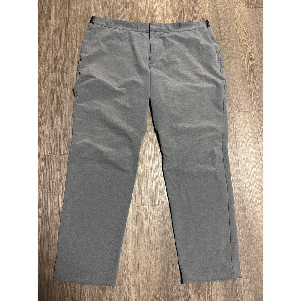 Nike Dri-FIT Mens Golf Pants Grey Flat Front Performance Trousers 38x30